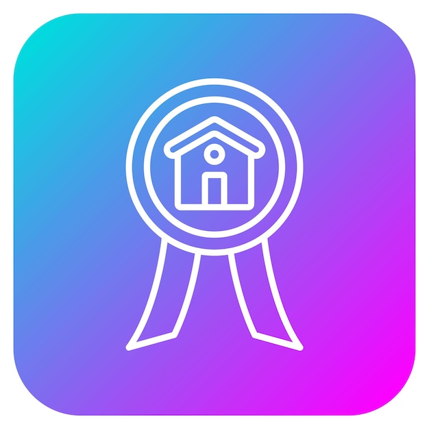El icono del vector de premios de la casa se puede utilizar para el conjunto de iconos de bienes raíces