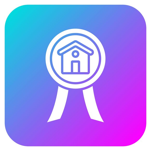 El icono del vector de premios de la casa se puede utilizar para el conjunto de iconos de bienes raíces
