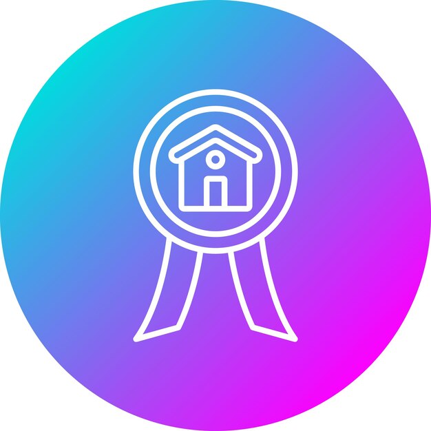 El icono del vector de premios de la casa se puede utilizar para el conjunto de iconos de bienes raíces