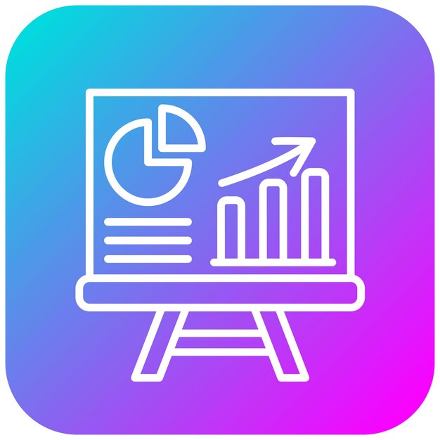 El icono del vector de presentación de estadísticas se puede utilizar para el conjunto de iconos de marketing