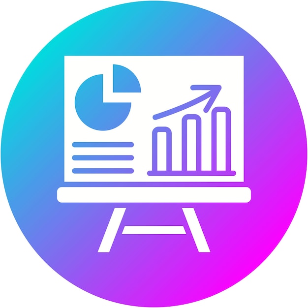 El icono del vector de presentación de estadísticas se puede utilizar para el conjunto de iconos de marketing