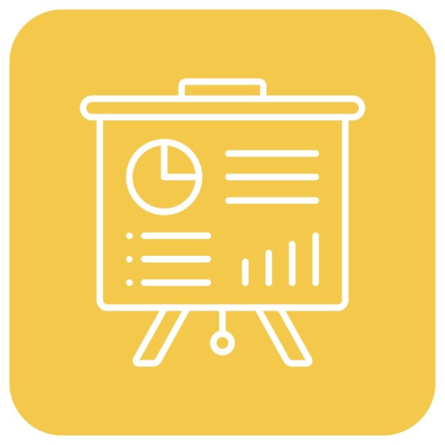 El icono del vector de presentación se puede utilizar para el conjunto de iconos de aprendizaje