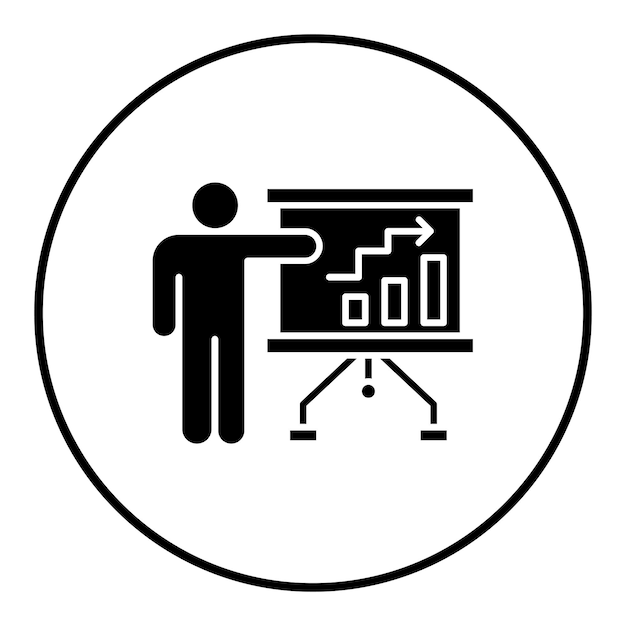 El icono del vector de presentación se puede utilizar para el conjunto de iconos de banca y finanzas