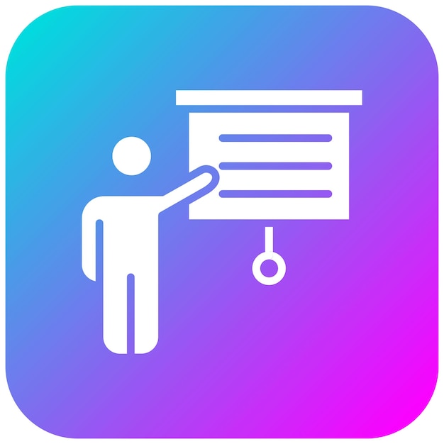 El icono del vector de presentación se puede utilizar para el conjunto de iconos de comunicaciones