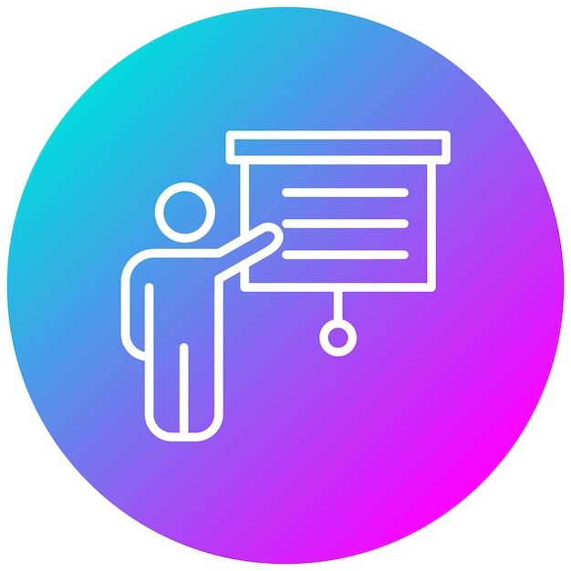 El icono del vector de presentación se puede utilizar para el conjunto de iconos de comunicaciones