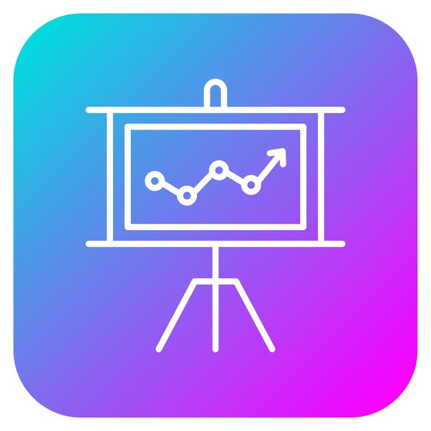 El icono del vector de presentación se puede utilizar para el conjunto de iconos de inicio de negocio