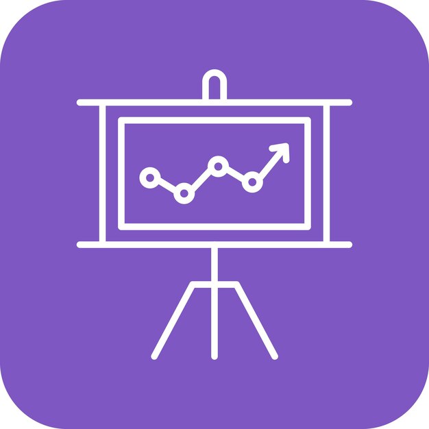 El icono del vector de presentación se puede utilizar para el conjunto de iconos de inicio de negocio