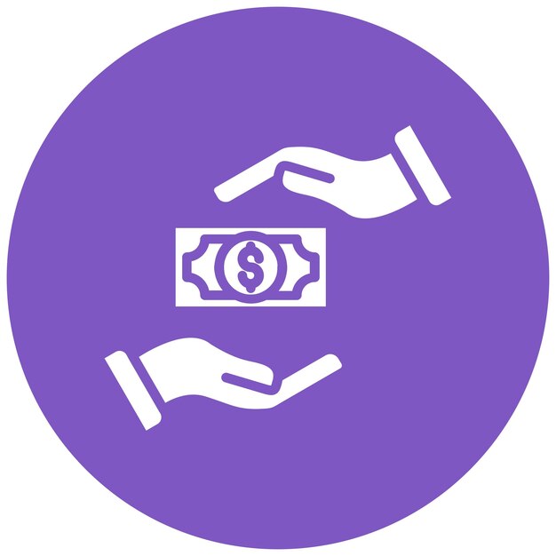 El icono del vector de la presentación de sobornos se puede utilizar para el conjunto de iconos de corrupción