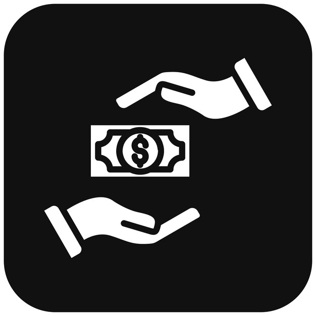 El icono del vector de la presentación de sobornos se puede utilizar para el conjunto de iconos de corrupción
