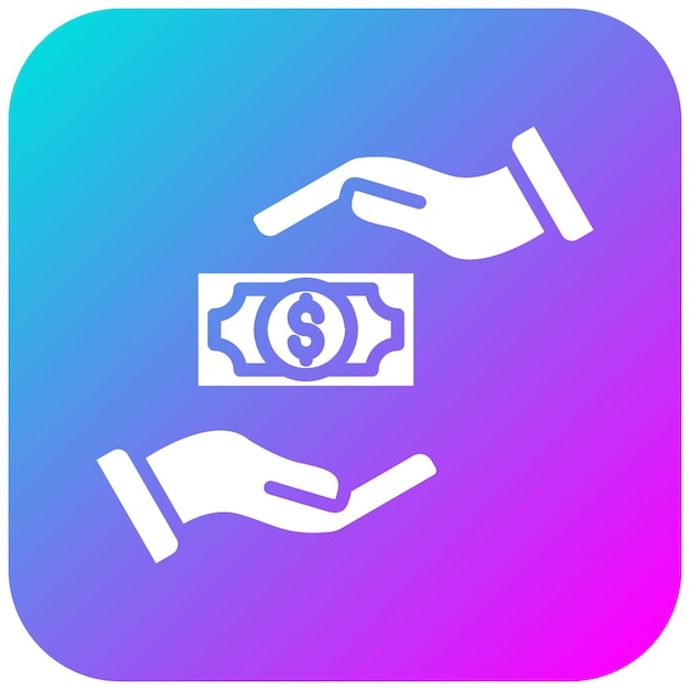 El icono del vector de la presentación de sobornos se puede utilizar para el conjunto de iconos de corrupción