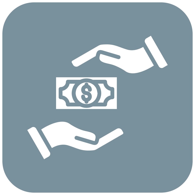 El icono del vector de la presentación de sobornos se puede utilizar para el conjunto de iconos de corrupción