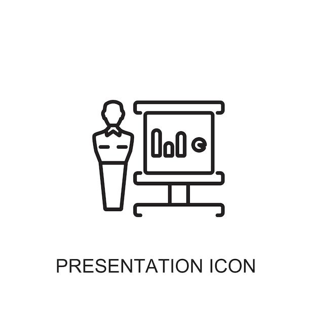 Icono del vector de la presentación