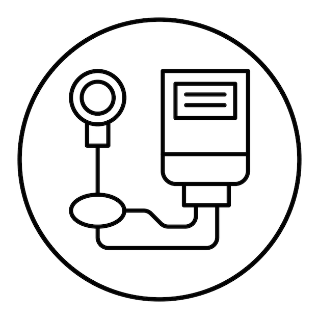 El icono del vector de la presión arterial se puede utilizar para el conjunto de iconos de control de salud