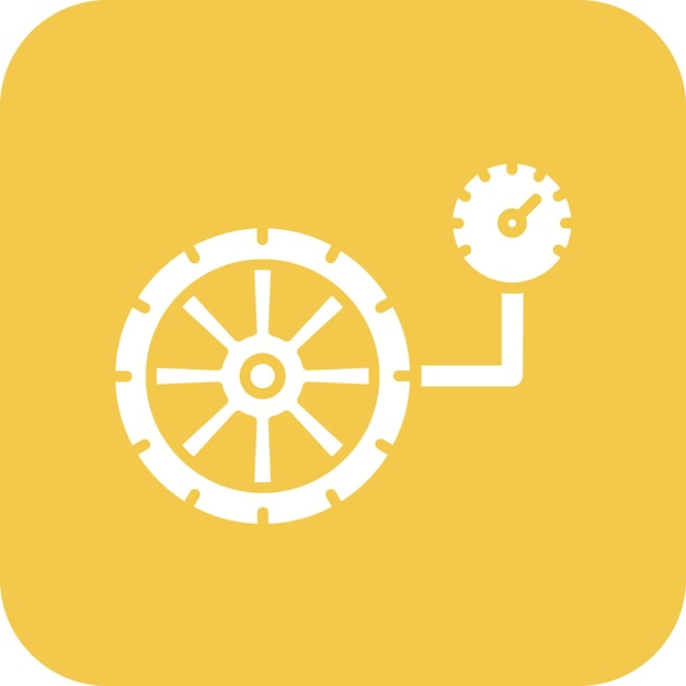 El icono del vector de presión de los neumáticos se puede utilizar para el conjunto de iconos de reparación de automóviles