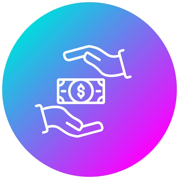 El icono del vector de préstamos comerciales se puede utilizar para el conjunto de iconos de préstamos