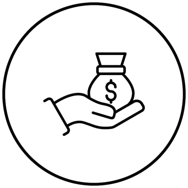 El icono del vector de préstamos personales se puede utilizar para el conjunto de iconos de préstamos