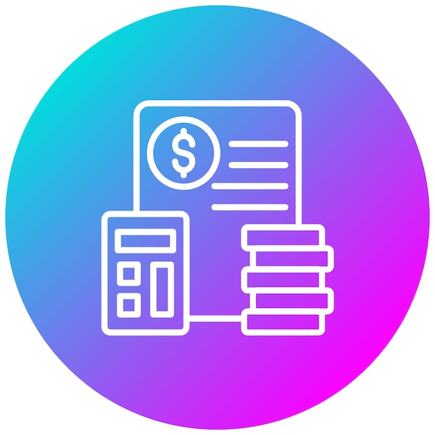 El icono del vector del presupuesto del proyecto se puede utilizar para el conjunto de iconos de evaluación del proyecto