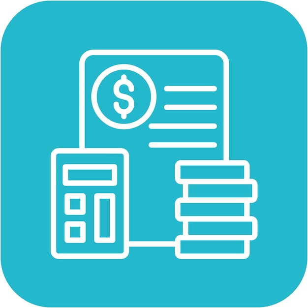 El icono del vector del presupuesto del proyecto se puede utilizar para el conjunto de iconos de evaluación del proyecto