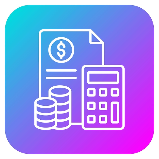 El icono del vector del presupuesto se puede utilizar para el conjunto de iconos de la economía empresarial
