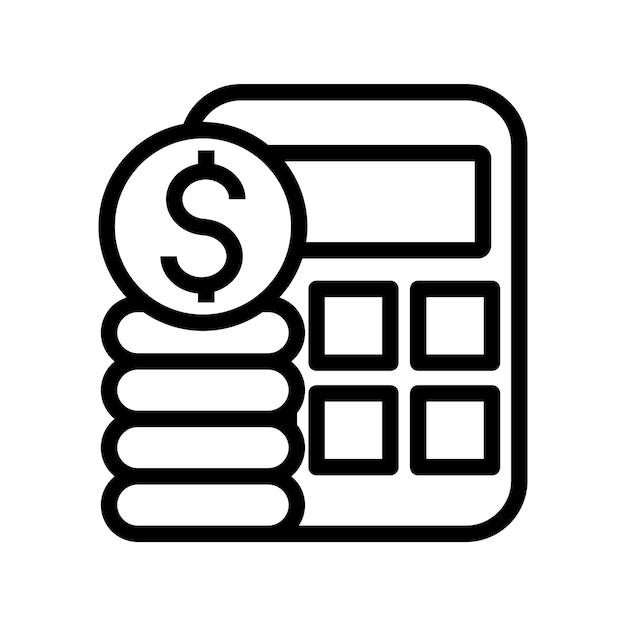 icono de vector de presupuesto