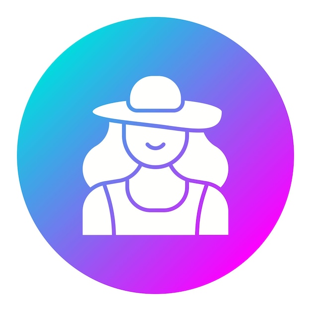 El icono del vector de primavera de la mujer se puede usar para el conjunto de iconos de primavera