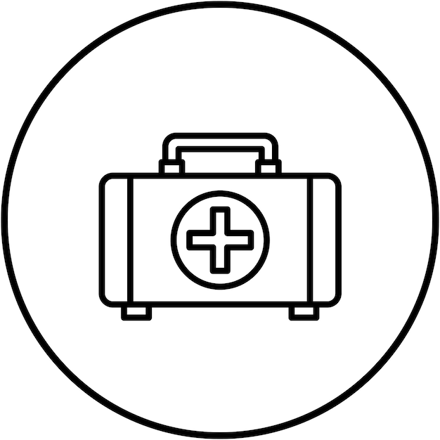 El icono del vector de primeros auxilios se puede utilizar para el conjunto de iconos de gestión de riesgos