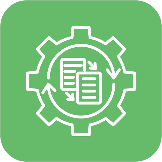 El icono del vector del procesador de datos se puede utilizar para el conjunto de iconos de cumplimiento y regulación