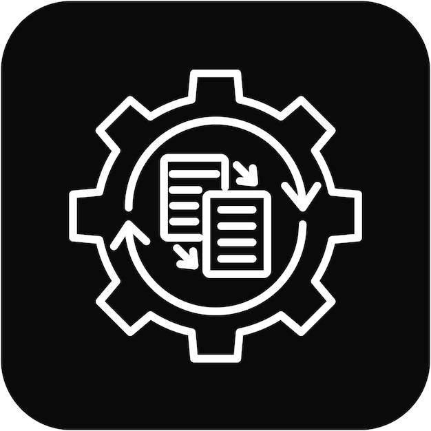 El icono del vector del procesador de datos se puede utilizar para el conjunto de iconos de cumplimiento y regulación