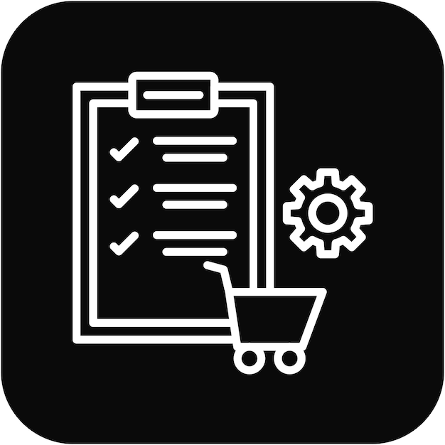 El icono del vector de procesamiento se puede utilizar para el conjunto de iconos de comercio minorista digital