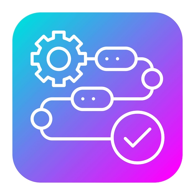El icono del vector de proceso se puede utilizar para el conjunto de iconos de habilidades para la vida