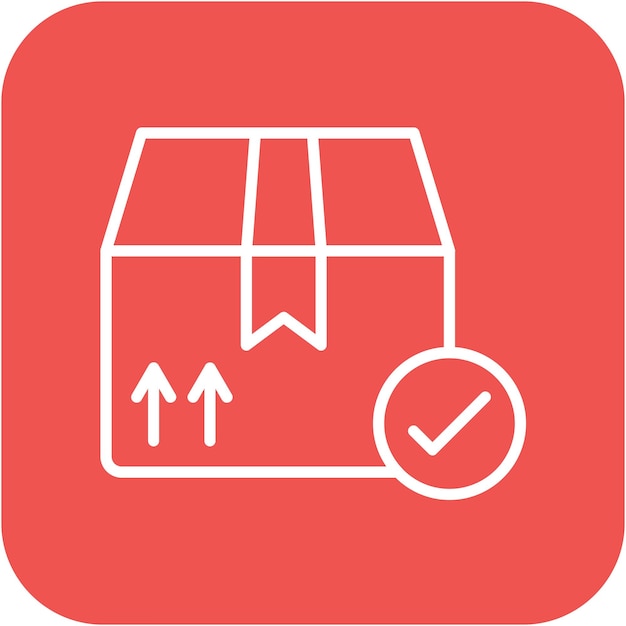 El icono del vector de productos terminados se puede utilizar para el conjunto de iconos de producción en masa
