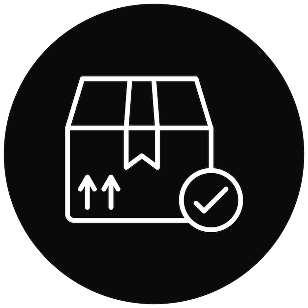 El icono del vector de productos terminados se puede utilizar para el conjunto de iconos de producción en masa