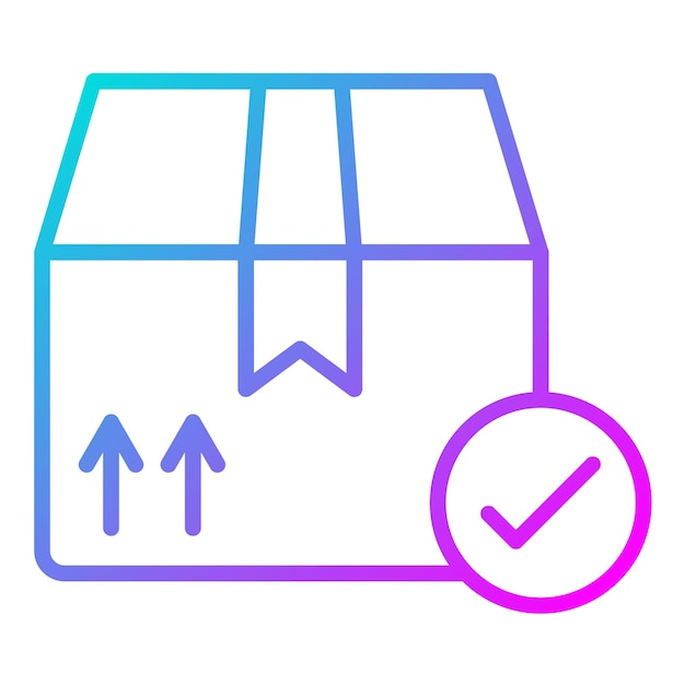 El icono del vector de productos terminados se puede utilizar para el conjunto de iconos de producción en masa