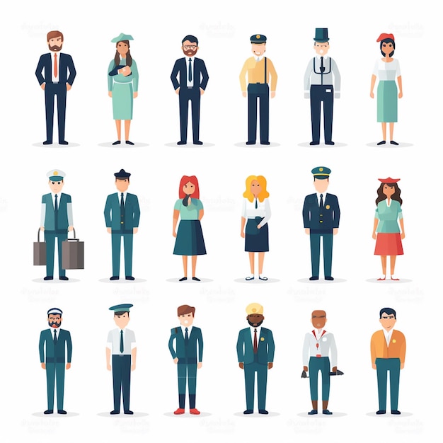 icono de vector profesional ilustración de negocios línea gestión de símbolos conjunto conceptos de personas