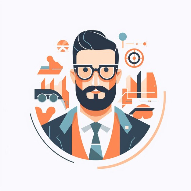 icono de vector profesional ilustración de negocios símbolo de línea set de carrera de gestión de personas c