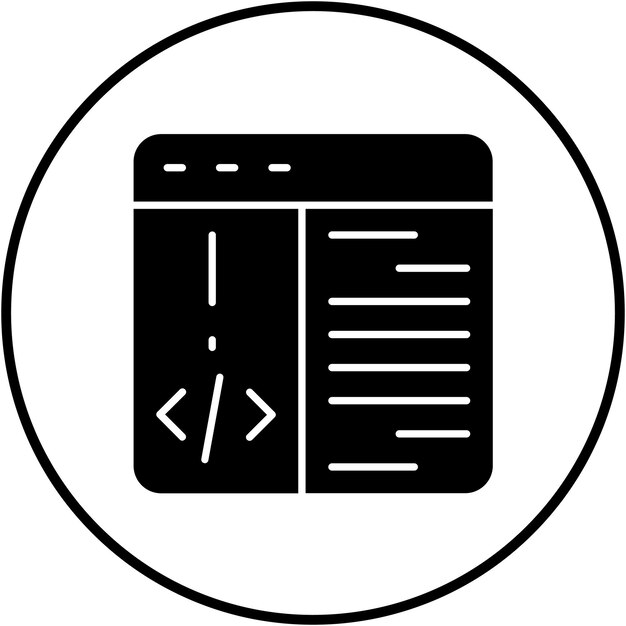 El icono del vector de programación se puede utilizar para el conjunto de iconos de análisis de datos