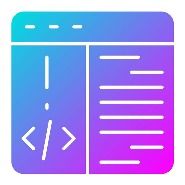 El icono del vector de programación se puede utilizar para el conjunto de iconos de análisis de datos