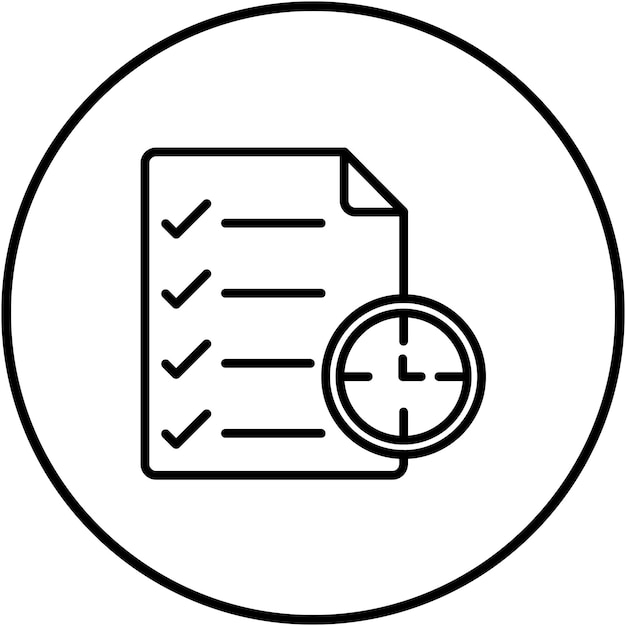 El icono del vector de programación de tareas se puede usar para el conjunto de iconos de hora y fecha