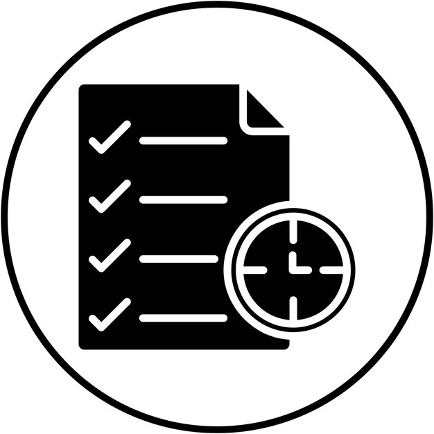 El icono del vector de programación de tareas se puede usar para el conjunto de iconos de hora y fecha