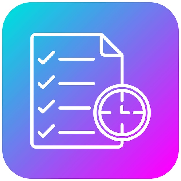 El icono del vector de programación de tareas se puede usar para el conjunto de iconos de hora y fecha
