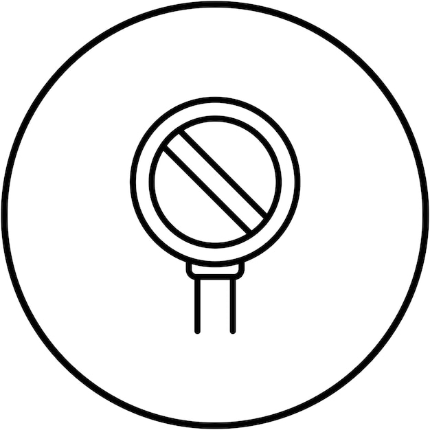 El icono de vector prohibido se puede usar para el conjunto de iconos de señales de tráfico