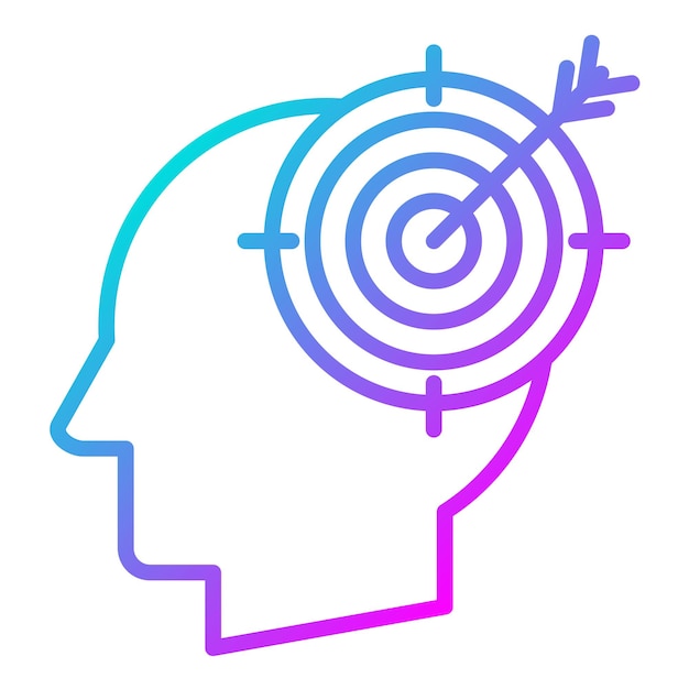 El icono del vector de propósito se puede usar para el conjunto de iconos de crecimiento personal