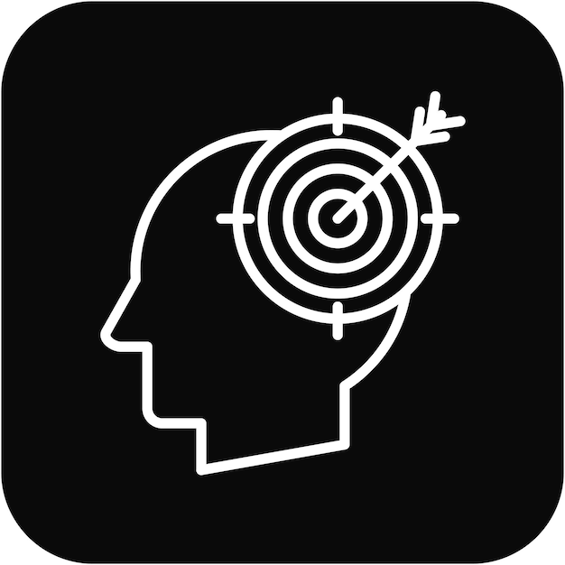 El icono del vector de propósito se puede usar para el conjunto de iconos de crecimiento personal