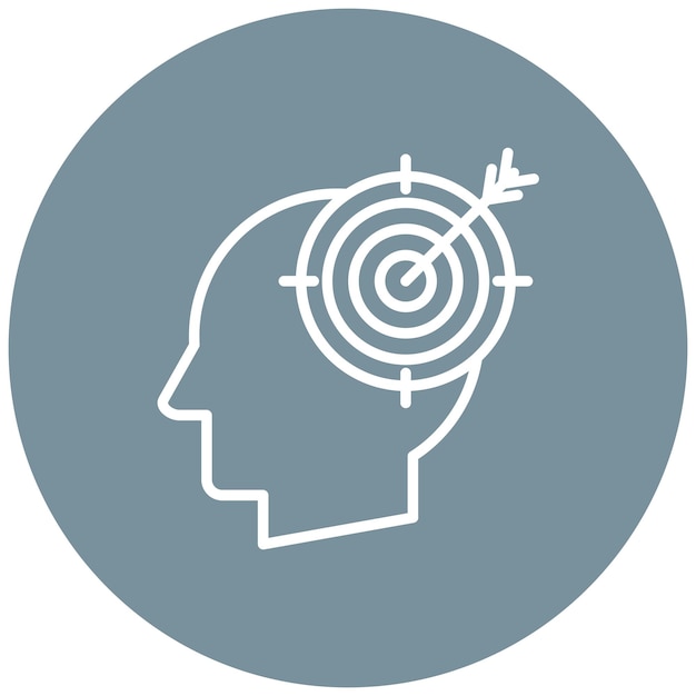 El icono del vector de propósito se puede usar para el conjunto de iconos de crecimiento personal