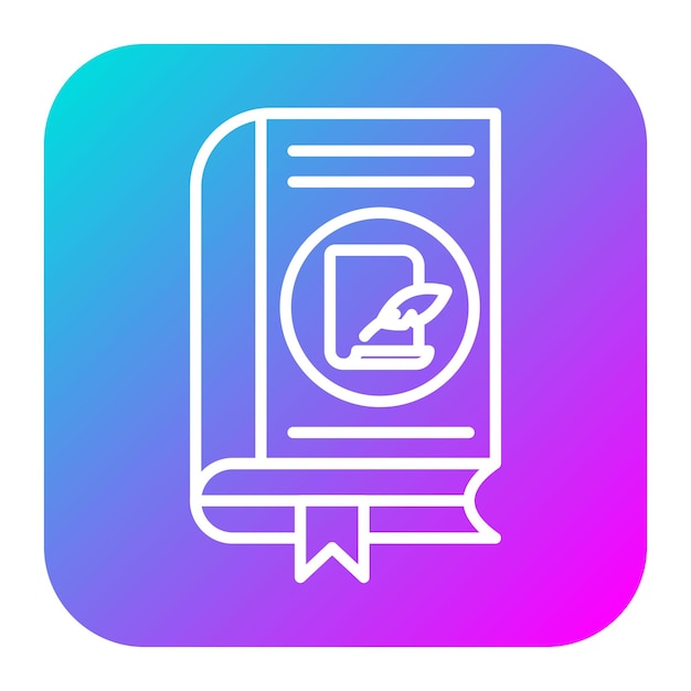 El icono del vector de prosa se puede usar para el conjunto de iconos de literatura