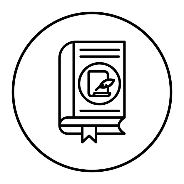 El icono del vector de prosa se puede usar para el conjunto de iconos de literatura