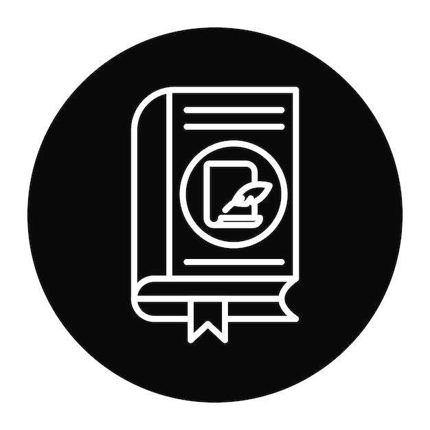 El icono del vector de prosa se puede usar para el conjunto de iconos de literatura