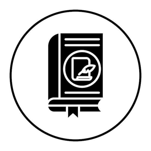 El icono del vector de prosa se puede usar para el conjunto de iconos de literatura