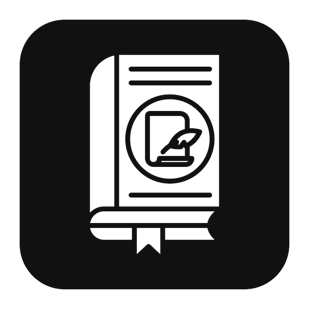 El icono del vector de prosa se puede usar para el conjunto de iconos de literatura