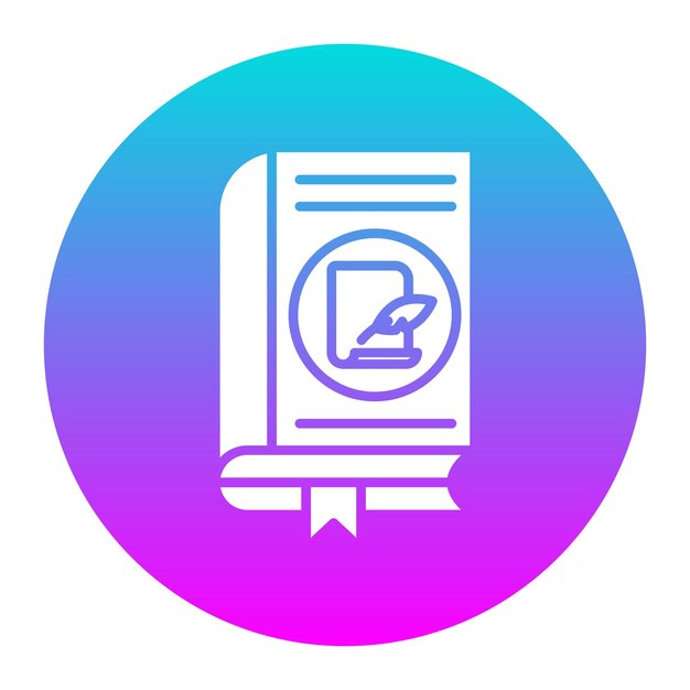 El icono del vector de prosa se puede usar para el conjunto de iconos de literatura